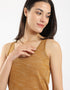 Sleeveless jersey tank top